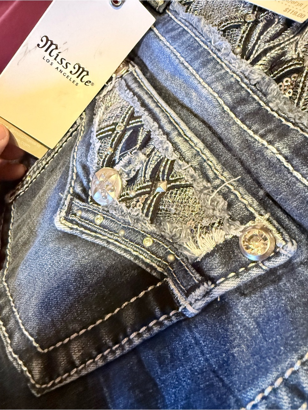 Miss Me Designer Rhinestone Jeans